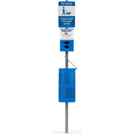 Complete Pet Station with 400 Rolled Bags, Aluminum, Forest Green