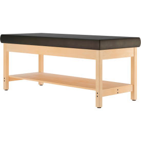 Protocol Medical Bench with 4 Legs & Shelf, 72"W x 30"D x 27"H, Maple