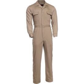 Men's Flame Resistant Essentials Coverall, 40RG, Khaki