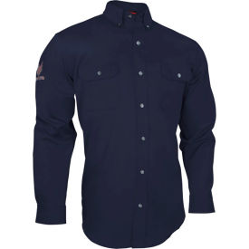 Men's FR Essentials Long Sleeve Work Shirt, L-T, Navy