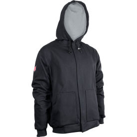 Men's Flame Resistant Lined Zip Front Hoodie, L-T, Navy