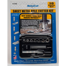 RotaCut Hole Cutter Kit, 5/16 to 3/4" Diameter x 1/4" Depth of Cut, Clamshell