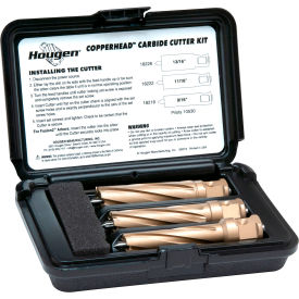 Copperhead Carbide Cutter Kit, 9/16, 11/16, 13/16" Dia. x 2" Depth of Cut
