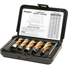 12,000-Series TiN Coated Kit, 9/16, 11/16, 13/16, 15/16, 1-1/16" Dia. x 2" Depth of Cut