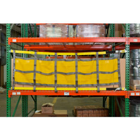 Sliding Rack Safety Netting For 144" Bay, 2400 lb. Capacity, Yellow