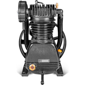 Industrial Gold Two-Stage Reciprocating Compressor Pump, 2 Cylinder, 3-5 HP, 18.5 CFM