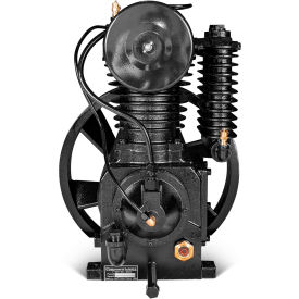Two-Stage Reciprocating Compressor Pump, Head Unloaded, 2 Cylinder, 5-7.5 HP, 25 CFM
