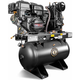 Industrial Air Compressor, 30 Gal Cap., 175 PSI, 13 HP, 18.4 CFM, Electric Start