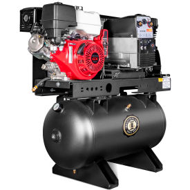 Industrial Air Compressor/Generator/Welder, 30 Gal Cap., 13HP, 16.4CFM, Electric Start