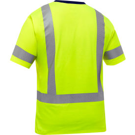 Men's Short Sleeve T-Shirt, Class 3, 2XL, Hi-Vis Yellow