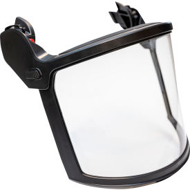 Full Face Shield Set, Polycarbonate, Black/Clear