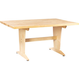 Diversified Spaces Perspective Table, 60"L x 42"W x 26"H, Maple Top