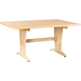 Perspective Table, 60"L x 42"W x 30"H, Natural Birch Top