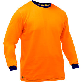 Men's Non-ANSI Long Sleeve Shirt, XL, Hi-Vis Orange