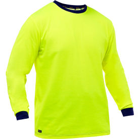 Men's Non-ANSI Long Sleeve Shirt, L, Hi-Vis Yellow
