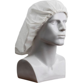 Antimicrobial Tricot Bouffant Cap, 24" White