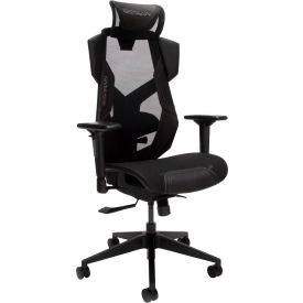 FLEXX Mesh Gaming Chair with Lumbar Support, Adjustable Headrest, Black