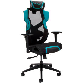 Mesh Gaming Chair with Lumbar Support, Adjustable Headrest, Teal