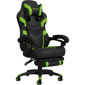 110 Pro Ergonomic Gaming Chair with Footrest, Green