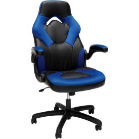 Ergonomic Gaming Chair, High Back, Flip-up Arms, Blue