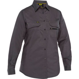 Women's Long Sleeve Ripstop Work Shirt with X-Airflow Ventilation, XL, Navy