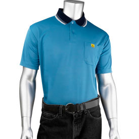 Men's Short Sleeve ESD Polo Shirt, XL, Royal Blue