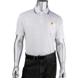 Men's Short Sleeve ESD Polo Shirt, 3XL, White