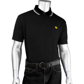 Men's Short Sleeve ESD Polo Shirt, XS, Black