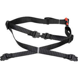 Replacement 4-Point Chin Strap, Nylon, One Size, Black