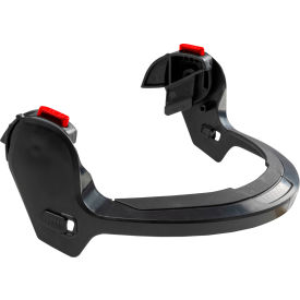 Safety Helmet Face Shield Bracket with Quick Connect Clips, One Size, Black