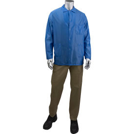 StatStar Short ESD Labcoat, 3XL, Royal Blue