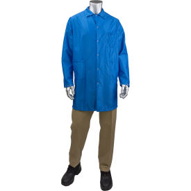 StatMaster Long ESD Labcoat, 5XL, Royal Blue