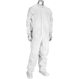 ESD Cleanroom Coverall, L, White