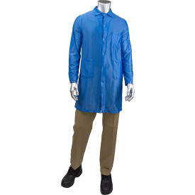 StatStar Long ESD Labcoat, XL, Royal Blue
