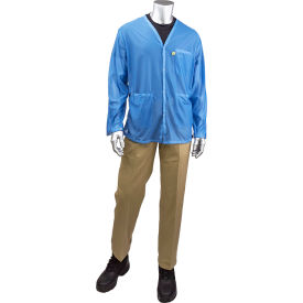 Short ESD Sheer Labcoat, 2XL, Nasa Blue