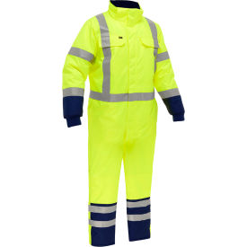Insulated Freezer Coverall, Size S, Hi-Vis Yellow