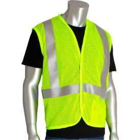 AR/FR Class 2 High Visibility Mesh Vest, S, Lime Yellow