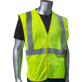 AR/FR Class 2 High Visibility Mesh Vest with "D" Ring Access, 4XL, Lime Yellow