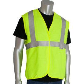 AR/FR Class 2 High Visibility Solid Vest, 2XL, Lime Yellow