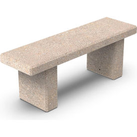 48" One Piece Construction Concrete Bench, SB1 Sandblast