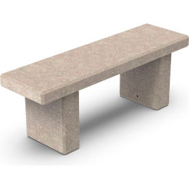 48" One Piece Construction Concrete Bench, SB6 Sandblast