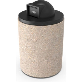 Palmer Hamilton Waste Receptacle with Plastic Dome Lid, 26" Dia. x 32"H, SB1 Sandblast