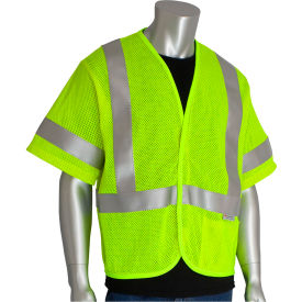 AR/FR Class 3 High Visibility Mesh Vest, 4XL, Lime Yellow