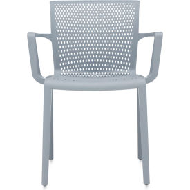 Global Spyker Stacking Chair with Arms, Polymer, Alloy