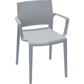 Global Bakhita™ Stacking Chair with Arms, Polymer, Alloy
