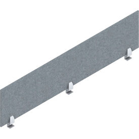 Privacy Screen, 60"W x 3/8"D x 12-1/2"H, Pewter
