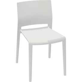 Global Bakhita Armless Stacking Chair, Polymer, Milk