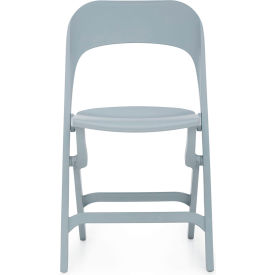 Global Flap Folding Chair, Low Back, Polymer, Milk