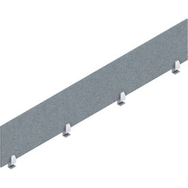 Global PET Felt Privacy Screen, 66"W x 3/8"D x 12-1/2"H, Mist