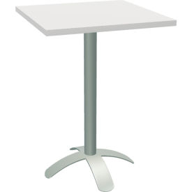 Square Bar Height Dining Table, 28-1/2"W x 28-1/2"D x 40"H, Milk Top